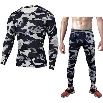 Set Compressione Mimetico Uomo