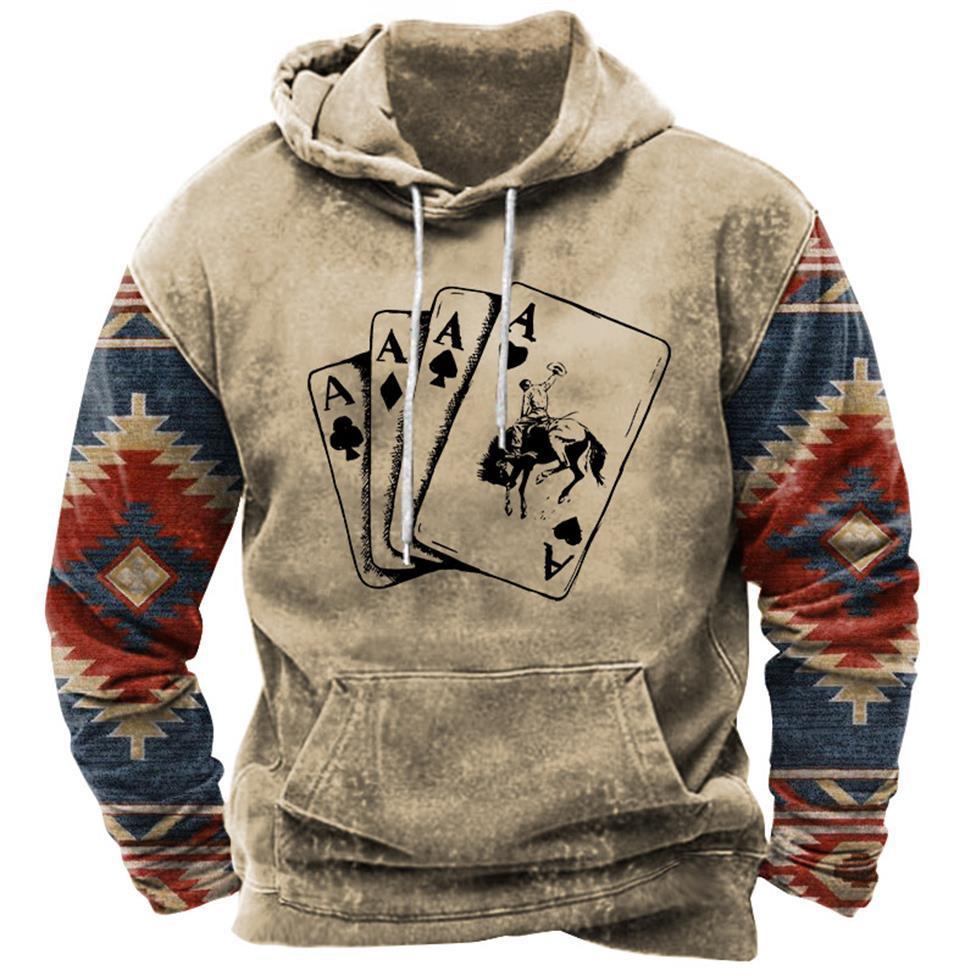 Hoodie uomo streetwear con stampa grafica