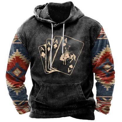 Hoodie uomo streetwear con stampa grafica