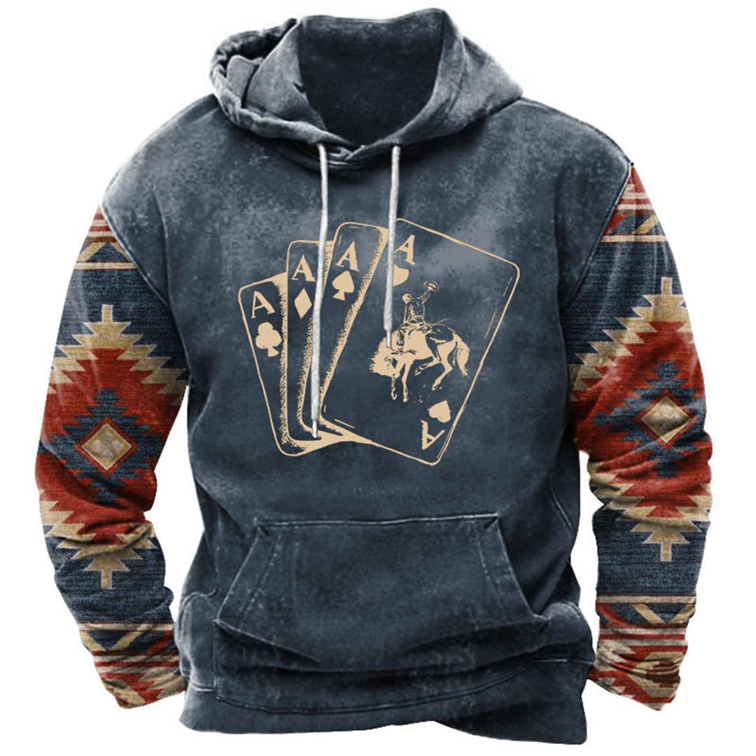 Hoodie uomo streetwear con stampa grafica