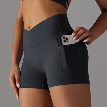 Shorts Yoga Donna con Tasca per Smartphone