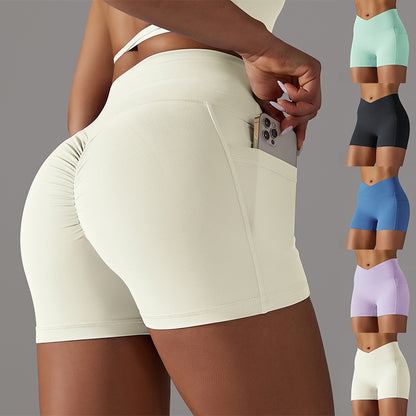 Shorts Yoga Donna con Tasca per Smartphone